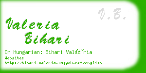 valeria bihari business card